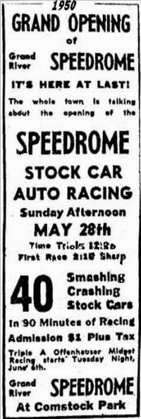 Grand Rapids Speedrome - Speedrome Grand Opening 1950 From Jerry (newer photo)